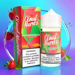 Kyselý meloun a jahoda Cloud Nurdz Freebase 100ml e-liquid