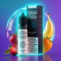 Jahodové kiwi Coastal Clouds 60ml E-liquid s volnou bází
