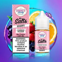 Jahodová makronka Dinner Lady Soli 30ml E-liquid