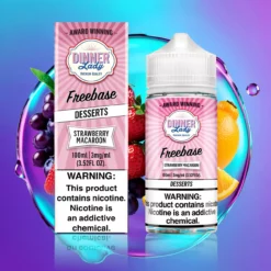 Jahodový makarón Dinner Lady E-liquid 100ml