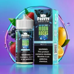 Modrá Malina Mráz Mr.Freeze Moon Rocks 100ml E-liquid