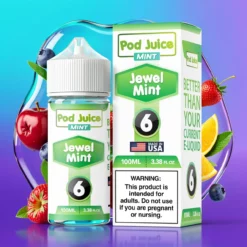 Mátový drahokam Pod Juice Nixodine 100ML Freebase E-liquid