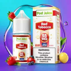 Červený tabák Pod Juice Red Tobacco 30 ml nikotinové soli