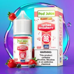 Liči Jahoda Pod Juice Salt 30ml nikotinová sůl