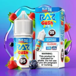 Modrá malina ledový nával Pod Juice X Raz 30 ml Nixodine sůl