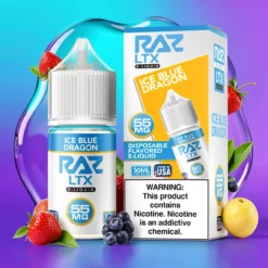 Ledový modrý drak Pod Juice X Raz LTX 30ml Salt
