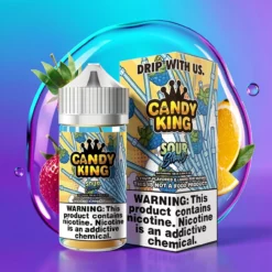 Modrá malina Candy King Sour Straws 100ml e-juice