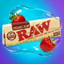 Raw Single Wide papírky z organického konopí (balení 1 ks)