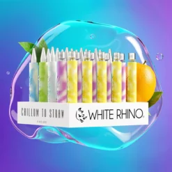 Různé barvy White Rhino Chillum Quartz svítící ve tmě 25ks