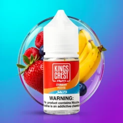 Jahoda Broskev Led King's Crest Fruits Salts 30ml 50/50