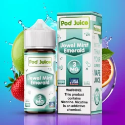 Mátově smaragdový e-liquid Pod Juice Jewel Mint 100ml